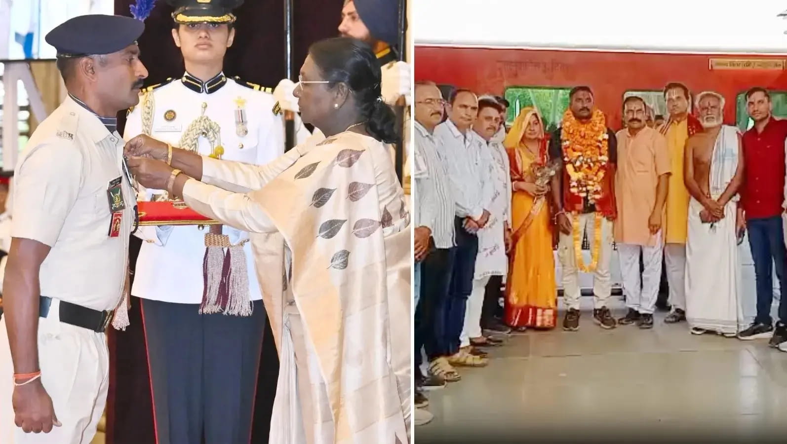 रीवा के लाल संजय तिवारी को मिला शौर्य चक्र, रेलवे स्टेशन पर भव्य स्वागत