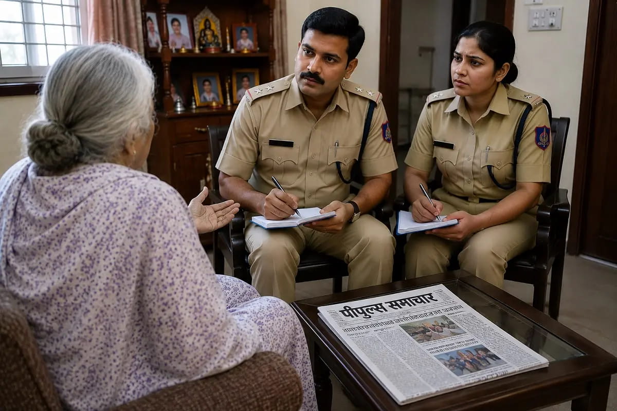 पीपुल्स समाचार की सजगता और पुलिस की तत्परता से बची वृद्धा की जान