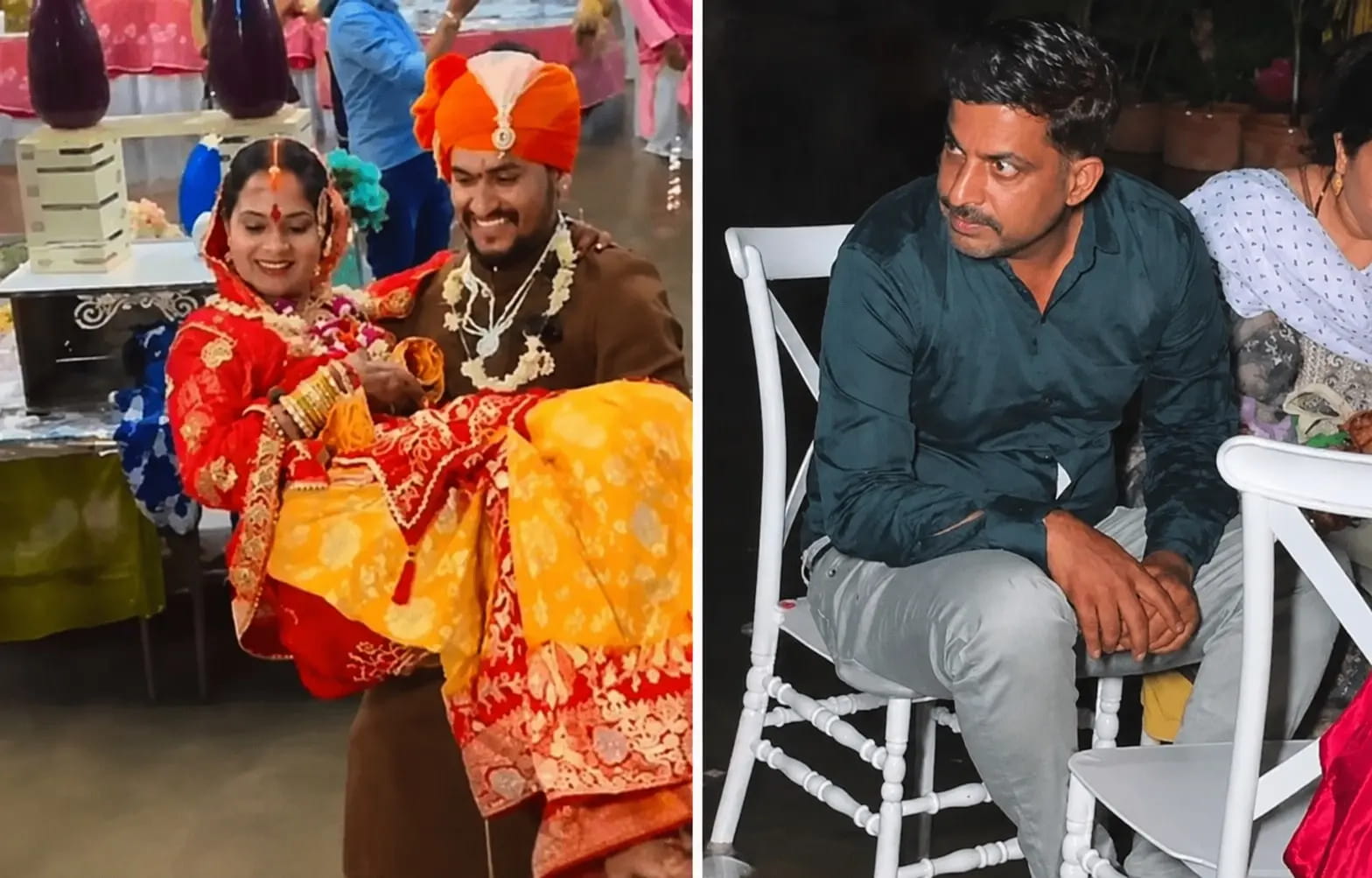 जलमग्न मंडप में लिए सात फेरे, दूल्हे ने गोद में उठाकर निभाई रस्में