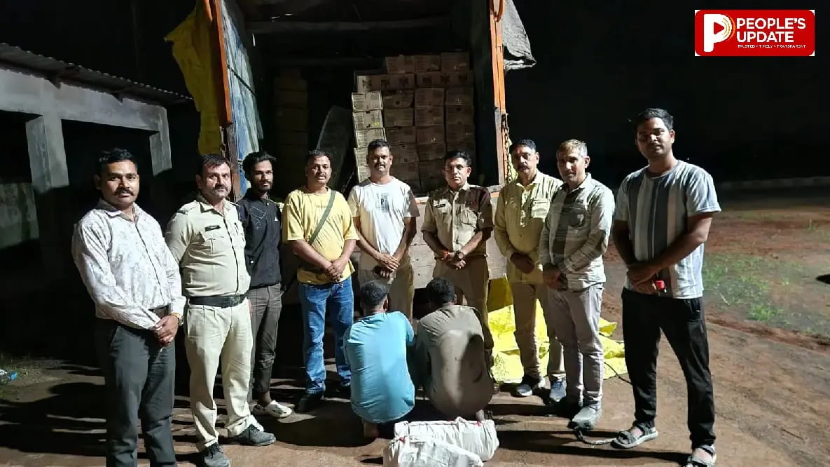 सीमेंट की आड़ में गुजरात जा रही थी 41 लाख की शराब; ट्रक में बनाया था गुप्त गोदाम, सीहोर पुलिस ने 325 पेटी पकड़ी