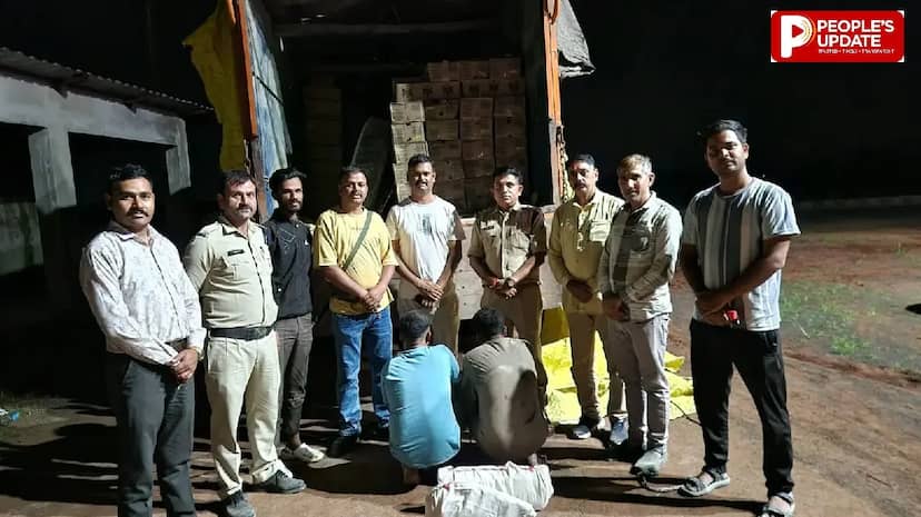 सीमेंट की आड़ में गुजरात जा रही थी 41 लाख की शराब; ट्रक में बनाया था गुप्त गोदाम, सीहोर पुलिस ने 325 पेटी पकड़ी