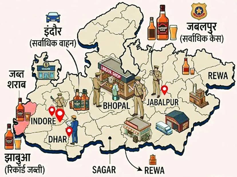 बंडा जहरीली शराब कांड के बाद भी नहीं थमी शराब दुकानों की गड़बड़ी, 9301 केस, 5 हजार आरोपी गिरफ्तार