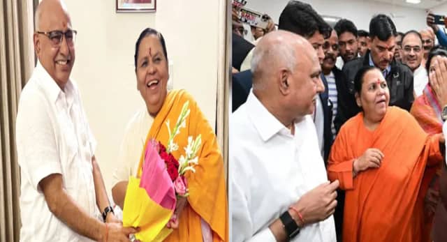 उमा भारती ने BJP प्रदेश अध्यक्ष हेमंत खंडेलवाल से की मुलाकात, गाय संरक्षण रहा मुख्य मुद्दा
