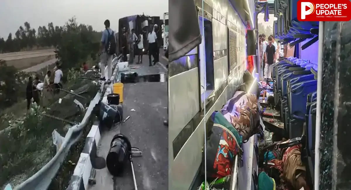 आगरा-लखनऊ एक्सप्रेसवे पर पलटी डबल डेकर बस, दर्दनाक हादसे में कई यात्रियों की मौत
