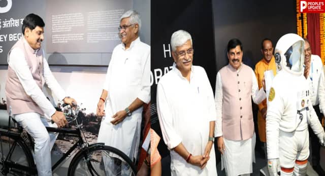 भारत की स्पेस यात्रा का सफर, CM यादव और केंद्रीय मंत्री शेखावत ने किया एक्सप्लोरेशन गैलरी का उद्घाटन