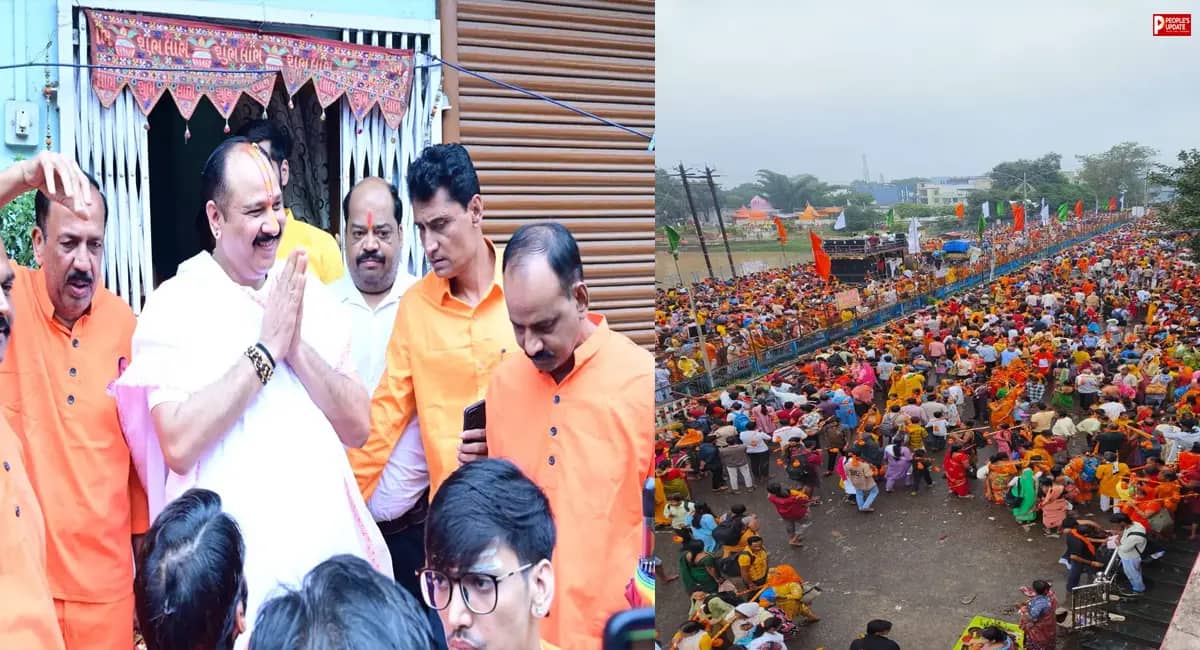 सीहोर: पं. प्रदीप मिश्रा की अगुवाई में निकली ऐतिहासिक कांवड़! बारिश में भी 11 किमी तक उमड़ा भगवा सैलाब
