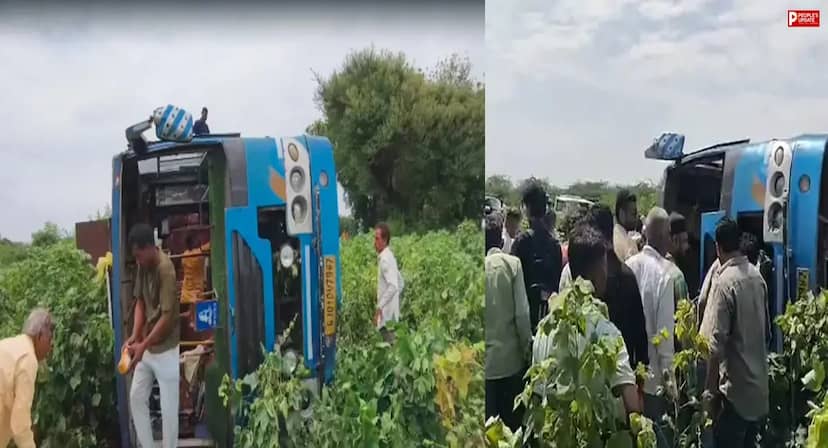 धार में पलटी यात्रियों से भरी बस, 12 घायल, हादसे के बाद ड्राइवर-कंडक्टर फरार!