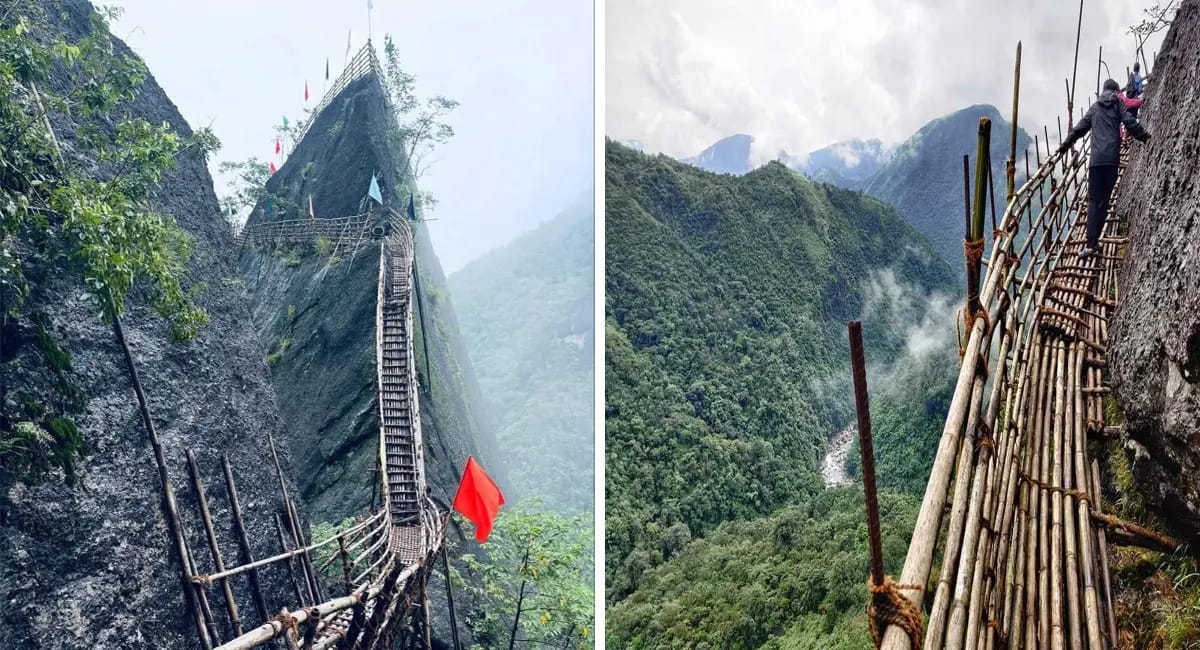 बांस से तैयार, 3 हजार सीढ़ियों का सफर नहीं है आसान