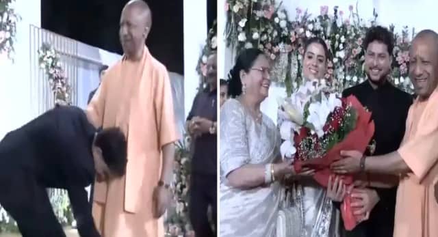 रोल्स-रॉयस विंटेज कार से होटल पहुंचे कुलदीप, CM योगी के छुए पैर