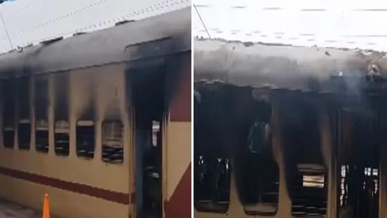 सासाराम- पटना इंटरसिटी के जनरल डिब्बे में लगी आग, प्लेटफॉर्म पर खड़ी थी ट्रेन अचानक उठा धुआं, सभी यात्री सुरक्षित