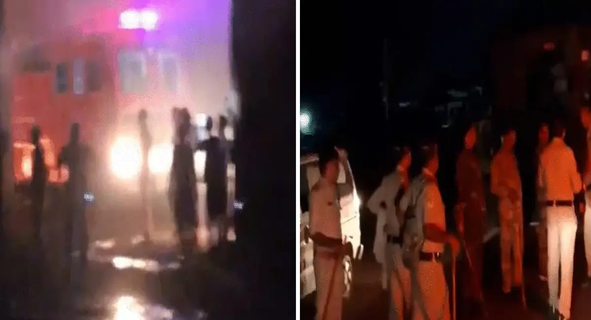 प्लांट में मची भगदड़, 1 मजदूर जिंदा जला