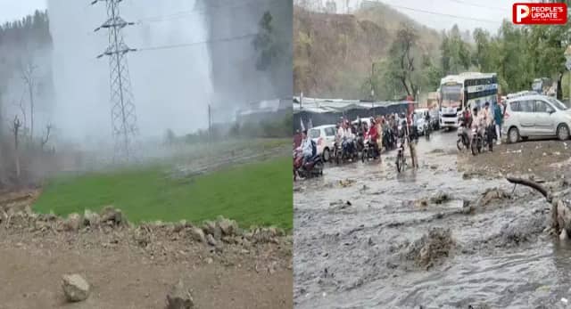 महू में फटी नर्मदा-क्षिप्रा पाइपलाइन, 150 फीट ऊंचा पानी का फव्वारा; घरों में घुसा पानी