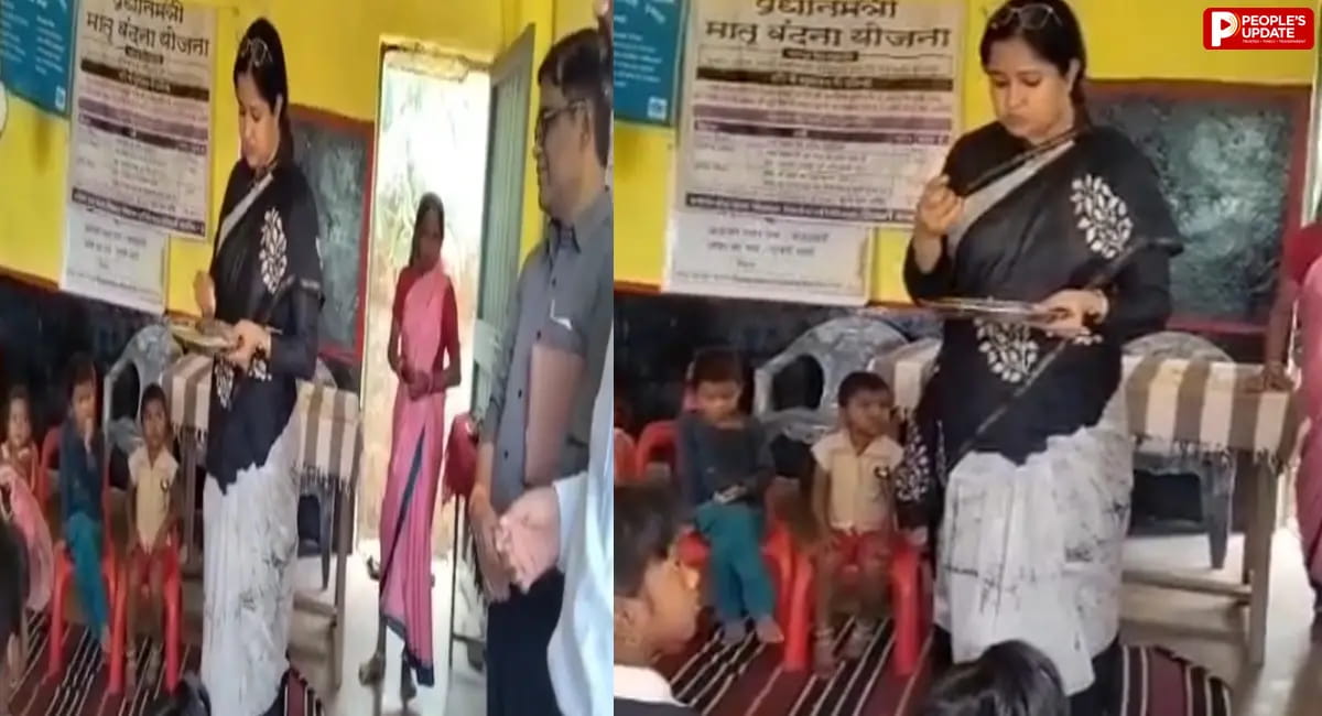 कलेक्टर ने एक ही थाली में बच्चों संग खाया खाना, खिलाने से पहले खुद स्वाद चखकर पूछा तीखा तो नहीं