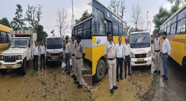 बिना फिटनेस-परमिट चल रहे 3 वाहन जब्त