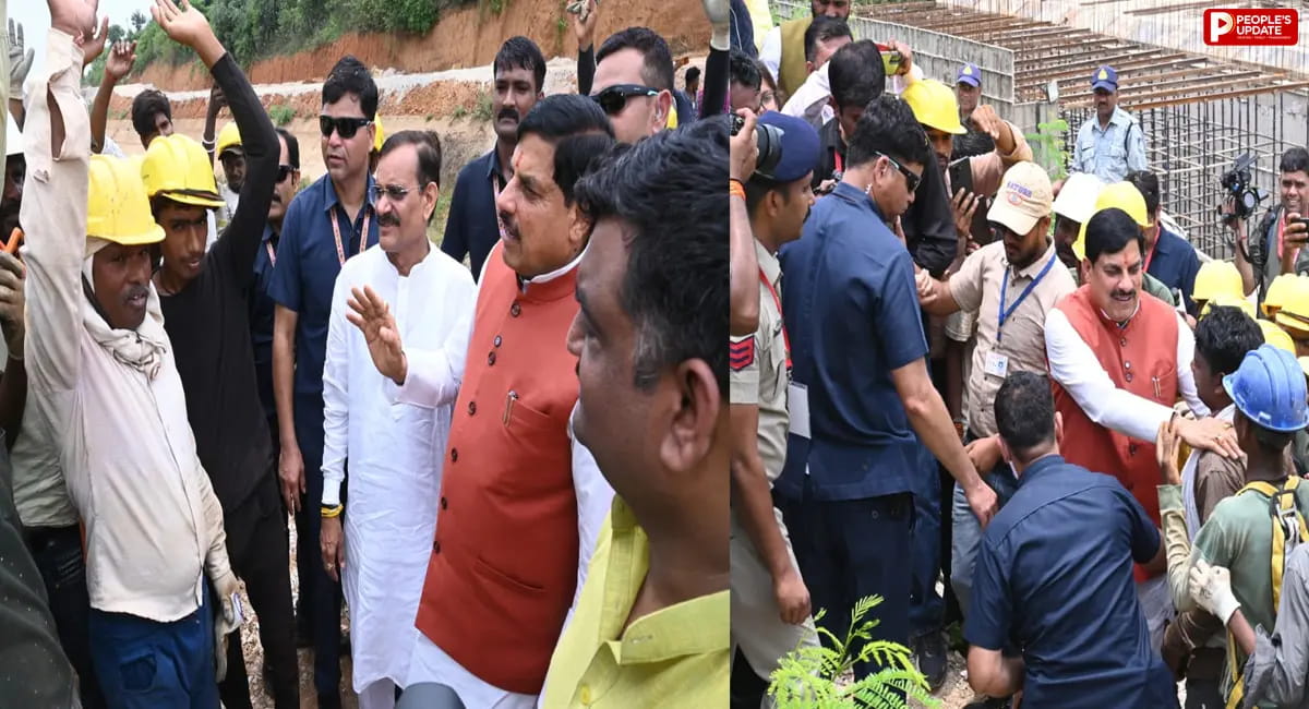 स्लीमनाबाद टनल का किया निरीक्षण, मजदूरें से मिले, सांसद वीडी शर्मा भी रहे मौजूद
