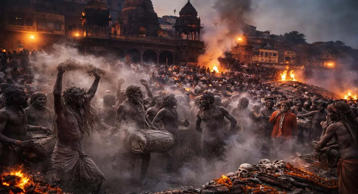 चिताओं की राख में खेला जाने वाला अजीब त्योहार!