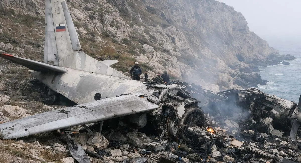 रूसी An-26 विमान चट्टान से टकराया, 29 लोगों की मौत