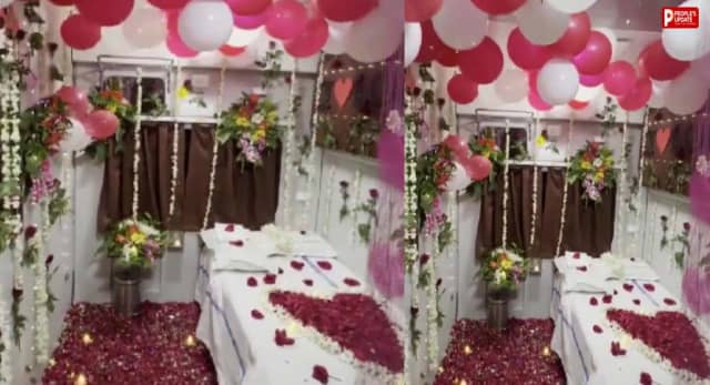 AC कोच में फूलों-गुब्बारों से हुई सजावट, रेलवे ने लिया बड़ा एक्शन