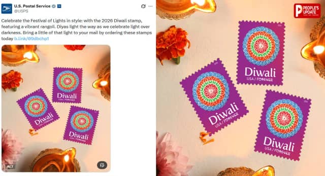 USPS Diwali Stamp 2026: अमेरिकी डाक टिकट पर चमकी भारतीय रंगोली, 10 साल बाद फिर दिवाली को मिला खास सम्मान; देखें PHOTO