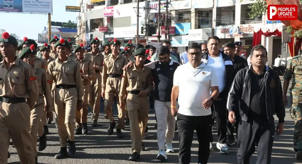 राष्ट्रीय एकता दिवस पर छिंदवाड़ा में मैराथन का आयोजन, सांसद विवेक बंटी साहू और पुलिस अधिकारियों ने भी लगाई दौड़
