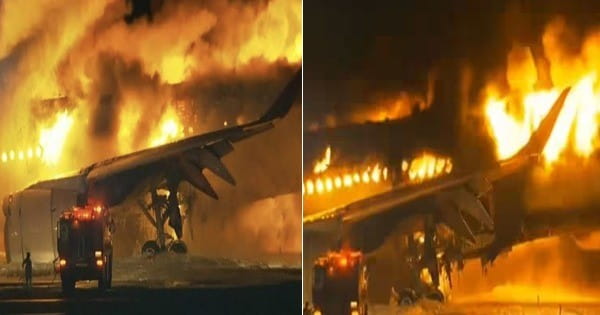 Japan Plane Fire: टोक्यो एयरपोर्ट पर विमान में लगी भीषण आग, 350 यात्री थे सवार, दूसरी फ्लाइट के 5 क्रू मेंबर्स की मौत
