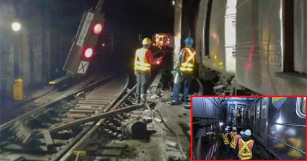 Newyork Subway Train Collision : न्यूयॉर्क में सबवे ट्रेन एक अन्य ट्रेन से टकराने के बाद पटरी से उतरी, 20 से ज्यादा घायल