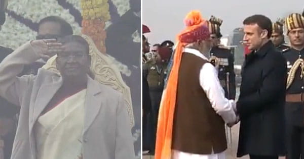 Republic Day 2024 : राष्ट्रपति मुर्मू ने फहराया तिरंगा, 21 तोपों की दी गई सलामी; चीफ गेस्ट मैक्रों के साथ पीएम मोदी कर्तव्य पथ पर मौजूद