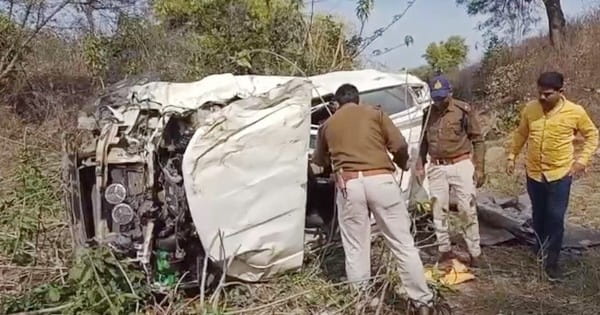 रायसेन में दर्दनाक हादसा : तेज रफ्तार कार ने बाइक और चाय दुकान को मारी टक्कर, दो लोगों के पैर कटे