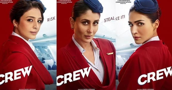 The Crew : 'क्रू' की कास्ट का फर्स्ट लुक Out... एयर होस्टेस बन तब्बू, करीना और कृति ने ढाया कहर; जानें कब रिलीज होगी फिल्म