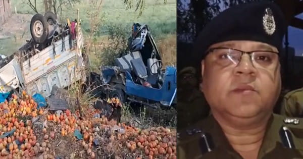 यूपी के बलिया में दर्दनाक हादसा : जीप और पिकअप वाहन में जोरदार टक्कर, 6 की मौत; 10 घायल