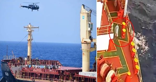Indian Navy : भारतीय नौसेना ने बचाया हाइजैक हुआ जहाज, 3 महीने बाद हुआ 17 लोगों का रेस्क्यू; 35 समुद्री लुटेरों ने किया सरेंडर
