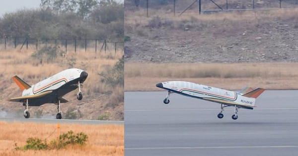 RLV Vehicle 'Pushpak' : ISRO ने अंतरिक्ष में भरी एक और ऊंची उड़ान, रीयूजेबल लॉन्च व्हीकल की सफल लैंडिंग, 4.5 KM की ऊंचाई से किया गया रिलीज