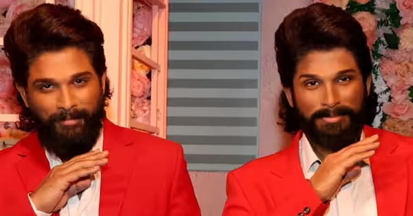 दुबई में भी छाए Allu Arjun : पुष्पा स्टाइल में मैडम तुसाद म्यूजियम में लगा वैक्स स्टैच्यू, ‘मैं झुकेगा नहीं साला’ वाला पोज देकर बेटी ने जीता दिल