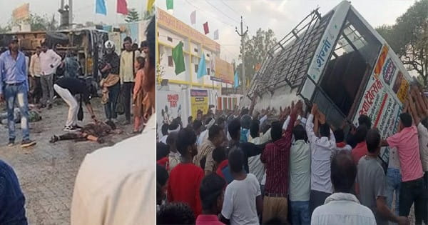बाराबंकी में दर्दनाक हादसा : बाइक सवार को बचाने में पलटी बच्चों से भरी स्कूल बस, 3 की मौत, 20 से ज्यादा घायल