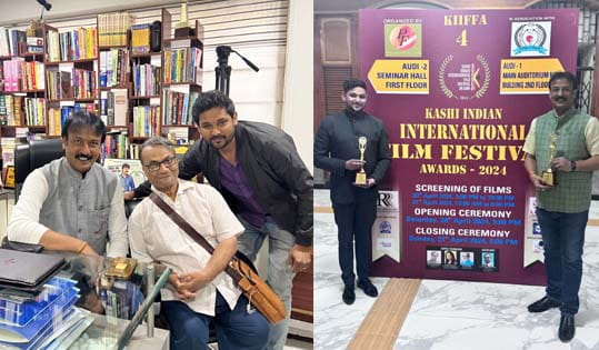 संतोष सिंह की शॉर्ट फिल्म फेरीवाला को मिला बेस्ट प्रोड्यूसर और बेस्ट डायरेक्टर का अवार्ड