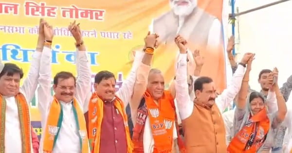 MP में कांग्रेस को लगा एक बार फिर करारा झटका, 6 बार के कांग्रेस विधायक रामनिवास रावत और मुरैना महापौर BJP में शामिल, CM ने दिलाई सदस्यता