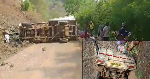 छत्तीसगढ़ के कवर्धा में बड़ा हादसा : अनियंत्रित होकर पिकअप वाहन खाई में पलटा, 19 मजदूरों की मौत; इनमें मां-बेटी और महिलाएं शामिल, तेंदूपत्ता तोड़ने जंगल गए थे सभी