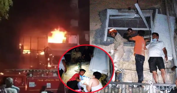दिल्ली के विवेक विहार में हादसा : बेबी केयर सेंटर में लगी भीषण आग, 6 नवजात की मौत; 5 अस्पताल में भर्ती