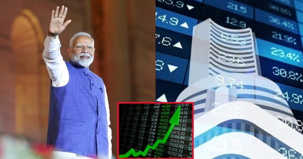 Modi 3.0 की शपथ के बाद नई ऊंचाइयों पर शेयर बाजार, Sensex पहली बार 77000 के पार; निफ्टी ने भी 23,411 का ऑलटाइम हाई बनाया