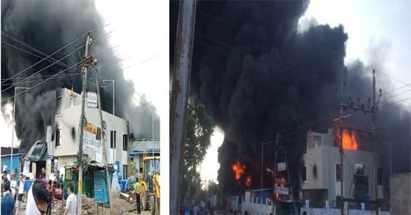 VIDISHA NEWS: पूर्व विधायक की कीटनाशक फैक्ट्री में भीषण आग, 5 करोड़ का नुकसान, हो सकता था भोपाल गैस कांड जैसा हादसा