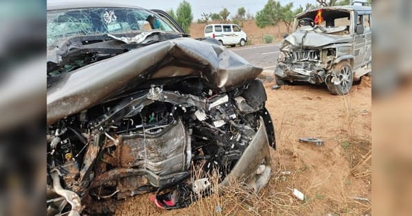 राजस्थान के सीकर जिले में कार और बोलेरो की टक्कर, 2 की मौत, 12 घायल