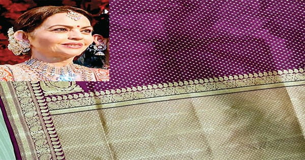 नीता अंबानी ने खरीदी 1.80 लाख रु. की साड़ी