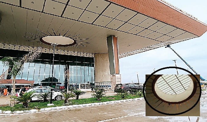 500 करोड़ से बनी ग्वालियर एयरपोर्ट की नई टर्मिनल बिल्डिंग में लीकेज, पानी भरा