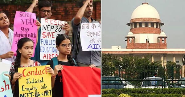NEET-UG 2024 : अब 18 जुलाई को होगी सुनवाई, SC ने याचिकाकर्ता को केंद्र और NTA के हलफनामे पर पक्ष रखने का दिया समय