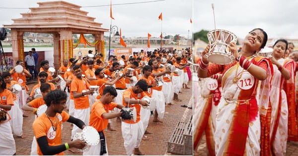 बाबा महाकाल की नगरी में डमरू की धुन से बना वर्ल्ड रिकॉर्ड, 10 मिनट तक 1500 लोगों ने एक साथ बजाया डमरू, VIDEO में देखें अद्भुत नजारा