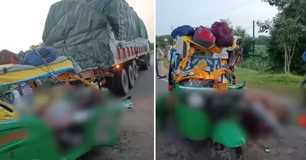 MP के छतरपुर में भीषण हादसा : ट्रक में घुसा ऑटो, डेढ़ साल की बच्ची समेत 7 की मौत; 6 घायल, यूपी से बागेश्वर धाम जा रहे थे