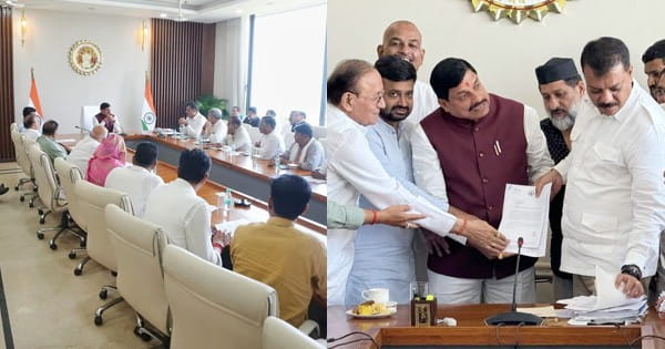 मुख्यमंत्री से मिले कांग्रेस विधायक : नेता प्रतिपक्ष ने कहा- कांग्रेस विधायकों से हो रहा भेदभाव; CM बोले- क्षेत्र का विजन डॉक्यूमेंट बनाएं, सरकार पूरी मदद करेगी