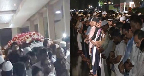 बाबा सिद्दीकी को मरीन लाइंस के पास बड़ा कब्रिस्तान में किया सुपुर्द-ए-खाक, जनाजे में उमड़ी भीड़