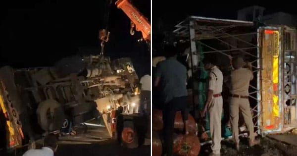 MP के बड़वानी में सड़क हादसा : गाय को मारी टक्कर... फिर बाइक सवारों पर पलटा ट्रक, पिता-पुत्र समेत 4 की मौत