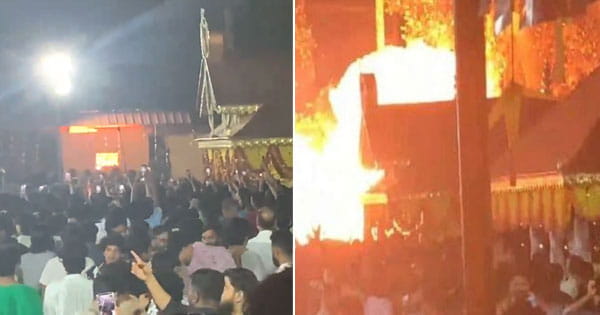 केरल के कासरगोड में धमाका : मंदिर में आतिशबाजी के दौरान पटाखा गोदाम तक पहुंची चिंगारी, 150 लोग घायल, 8 की हालत गंभीर